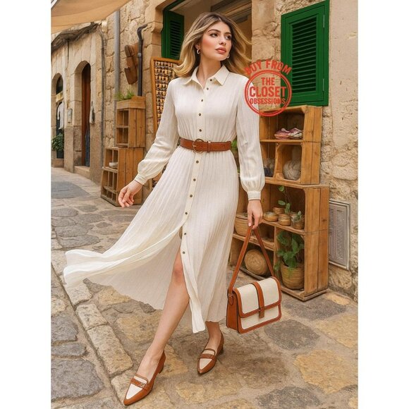 ZARA Belted Midi Dress NWT LAST ONE!!! 🤍 - Picture 4 of 16